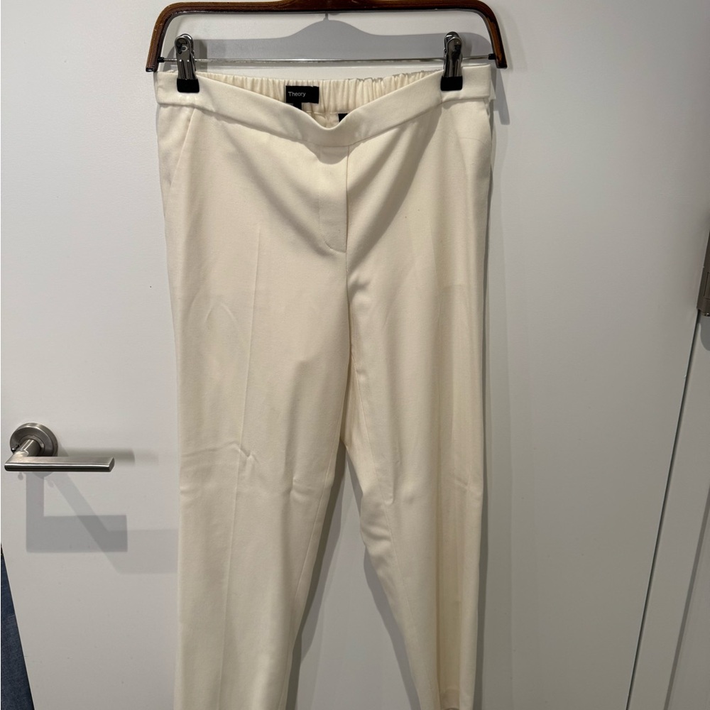 Theory Cream Trousers